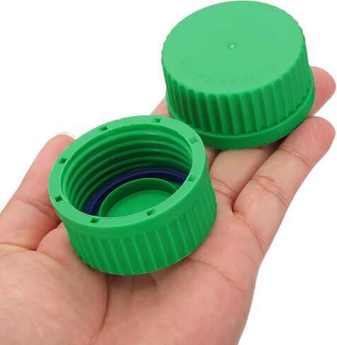 PATIKIL 3 Pcs GL45 Screw Caps, 45mm Polypropylene Cover Seal Screw Cap Thread Media Bottles for GL45 Media Bottles Glass, Red in Saudi Arabia