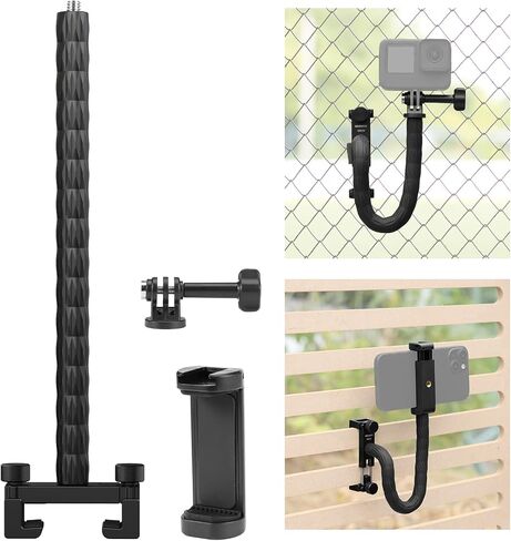 NEEWER Action Camera Mount Kit with Super Clamp, Soft Tube, Action Camera Adapter, Adjustable Phone Holder for Flat/Round Surfaces, Compatible with GoPro Insta360 DJI Action Camera Smartphone GP-26 in Saudi Arabia