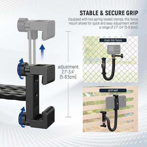 NEEWER Action Camera Mount Kit with Super Clamp, Soft Tube, Action Camera Adapter, Adjustable Phone Holder for Flat/Round Surfaces, Compatible with GoPro Insta360 DJI Action Camera Smartphone GP-26 in Saudi Arabia
