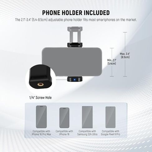 NEEWER Action Camera Mount Kit with Super Clamp, Soft Tube, Action Camera Adapter, Adjustable Phone Holder for Flat/Round Surfaces, Compatible with GoPro Insta360 DJI Action Camera Smartphone GP-26 in Saudi Arabia