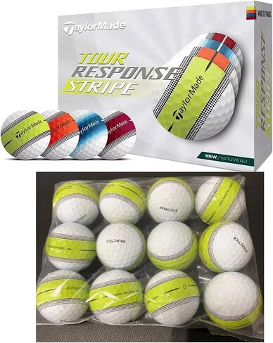 TaylorMade Tour Response Stripe Practice Golf Balls (Bulk Packaging) - 12-Balls in Kuwait