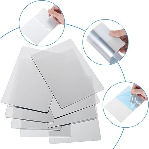 8 Pcs Acrylic Mirror Tiles 4x6 Inch Shatter Proof Plastic Mirrors with Soft Round Corners Non Glass Mirror Double Sided Protective Safety Mirror Sheets Self Adhesive Mirror Stickers Rectangular Mirror in Saudi Arabia
