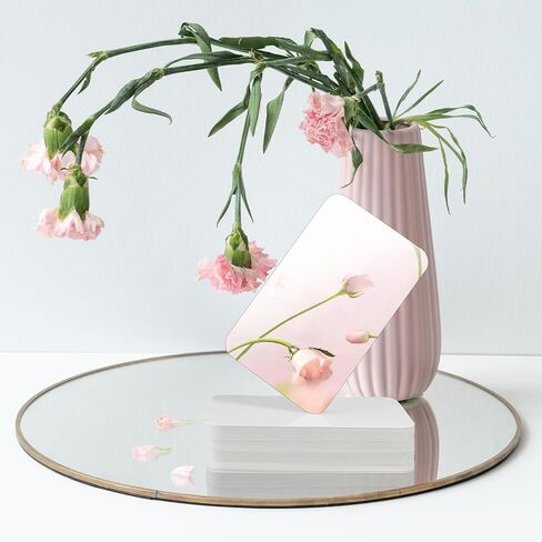 8 Pcs Acrylic Mirror Tiles 4x6 Inch Shatter Proof Plastic Mirrors with Soft Round Corners Non Glass Mirror Double Sided Protective Safety Mirror Sheets Self Adhesive Mirror Stickers Rectangular Mirror in Saudi Arabia