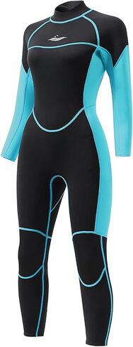 Womens Full Body Wetsuit 3mm - Neoprene Diving Suits Front Zip Dive Skin for Diving Snorkeling Surfing Swimming in Saudi Arabia