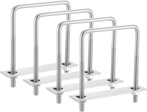 uxcell 4Sets 304 Stainless Steel Square U-Bolts, 3.54" (90mm) Inner Width 5.12" (130mm) Length M8 with Nuts, Frame Plate, Gasket for Automobiles Trailer, Ski Boat, Fishing Boat, Pipelines in Saudi Arabia