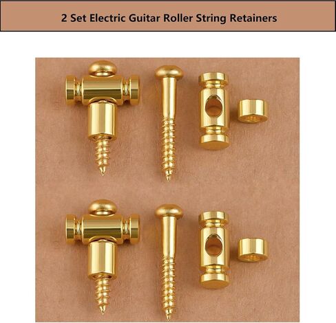 2Set Guitar Roller String Retainers Electric Guitar String Trees Guide Replacement Part Compatible with Fender Strat Tele Style Electric Guitar (Silver) in Kuwait