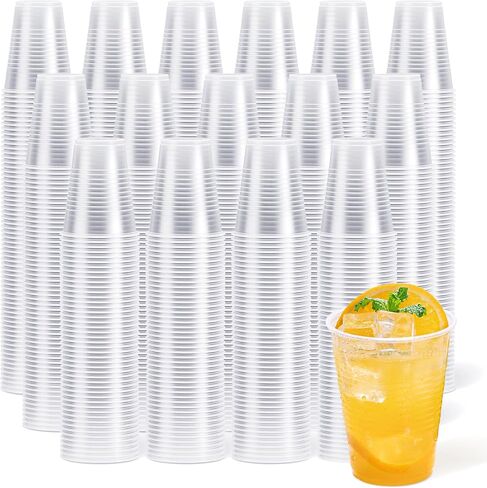JOLLY CHEF 1200 Pack 9 oz Clear Plastic Cups,9 Ounce Small Disposable Cups, Cold Party Drinking Tumblers for Tasting, Drinking and Party in Kuwait
