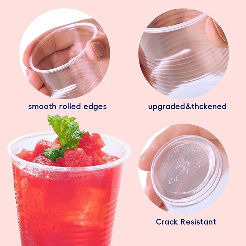 JOLLY CHEF 1200 Pack 9 oz Clear Plastic Cups,9 Ounce Small Disposable Cups, Cold Party Drinking Tumblers for Tasting, Drinking and Party in Kuwait