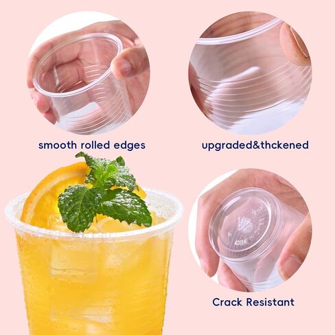 JOLLY CHEF 1200 Pack 9 oz Clear Plastic Cups,9 Ounce Small Disposable Cups, Cold Party Drinking Tumblers for Tasting, Drinking and Party in Kuwait