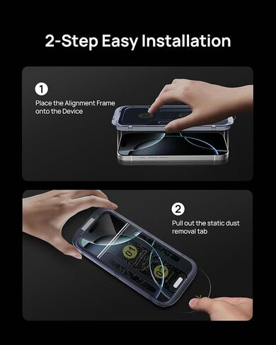 SODI Screen Protector + Camera Lens Protector for iPhone 16 pro [6.3''], Auto-Alignment OneTouch Tempered Glass, 30 seconds Installation, Bubble Free, Case Friendly, Anti-Scratch [2+2 Pack] in Saudi Arabia
