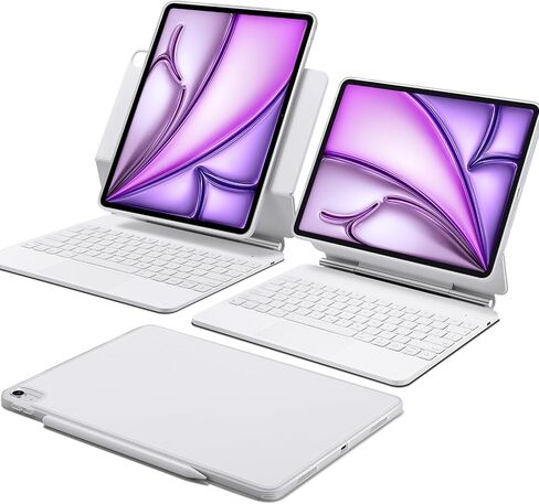 حافظة ESR iPad Pro 11 بوصة مع لوحة مفاتيح (M4، 2024)، حافظة لوحة مفاتيح iPad Pro 11 (الجيل الخامس) مع حامل مغناطيسي سهل الضبط، أوضاع عمودية/أفقية، حافظة واقية قابلة للإزالة، سلسلة Rebound 360، أرجواني in Saudi Arabia