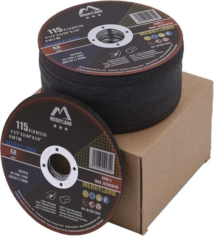 Merryland Cut Off Wheel 5 inch for Angle Grinder, Metal Cutting Wheel 5 X .045 X 7/8 Ultra Thin 50 Pack, Iron Stainless Steel Cutting Disc, Bravo-Line B13081042 in Kuwait