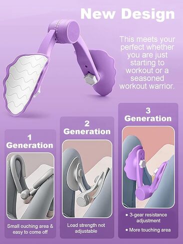 Thigh Master Exercise Equipment, Hip and Pelvis Trainer for Women Adjustable Resistance, Inner and Outer Thigh Toner, Home Workout Machine in Saudi Arabia