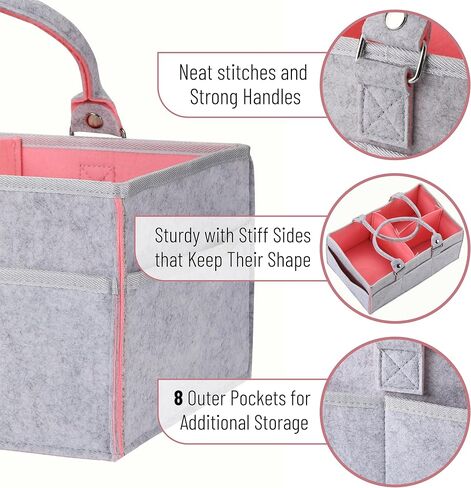 Mr. Pen- Baby Diaper Caddy Organizer, Navy Blue, Diaper Organizer, Car Diaper Caddy, Baby Caddy Organizer, Portable Diaper Caddy, Diaper Organizer for Changing Table, Baby Organizer for Nursery in Saudi Arabia