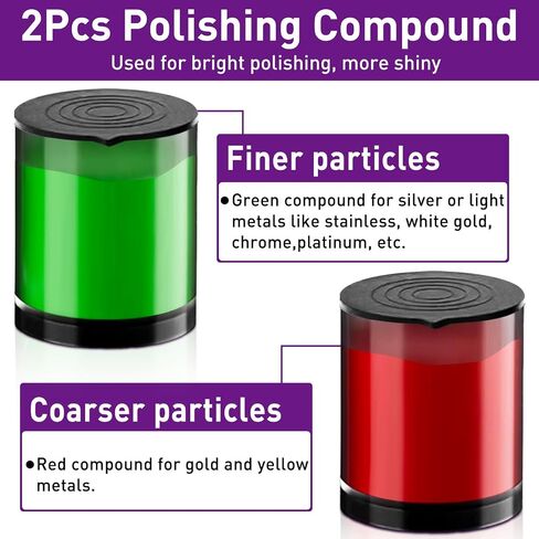 114 PCS Polishing Kit with 2Pcs Polishing Compound for Dremel, Abrasive Buffing Wheels Polishing Bits for Rotary Tool Accessories with 1/8 Inch Shank, Sanding Kit for Metal Wood Watch Jewelry Brass in Kuwait