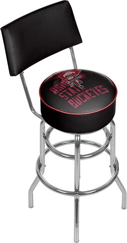 NCAA Ohio State University "Smoking Brutus" Padded Swivel Bar Stool with Back in Saudi Arabia