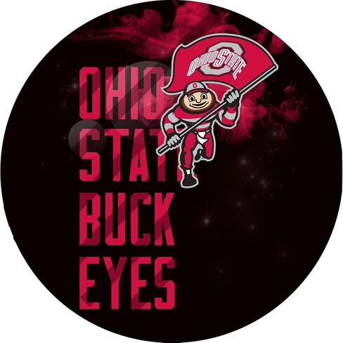 NCAA Ohio State University "Smoking Brutus" Padded Swivel Bar Stool with Back in Saudi Arabia