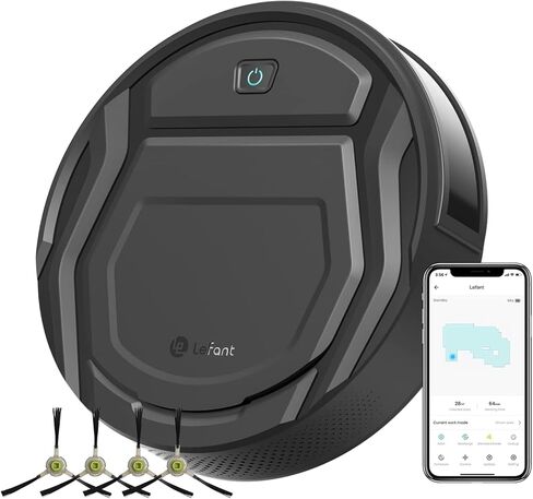 Lefant Robot Vacuum Cleaner with 2200Pa Powerful Suction,120 Mins,WiFi/Alexa/APP/Bluetooth,Schedule Cleaning,Slim Self-Charging Robotic Vacuum Cleaner for Home,Pet Hair,Hard Floors in Saudi Arabia
