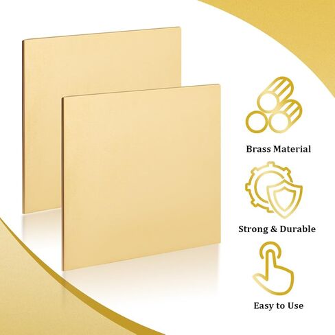 OLYCRAFT 2Pcs Brass Sheet 50x100mm Gold Brass Sheet 2mm Thick Rectangle Raw Brass Sheet Material Rectangle Metal Brass Sheet Blank Metal Sheet for Metal Stamping Models Repairs DIY Crafts in Saudi Arabia