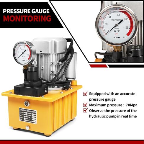 10000PSI 750 واط 220 فولت/380 فولت 7L مضخة هيدروليكية كهربائية مزدوجة التمثيل لوحة يدوية التعامل مع ماسورة زيت 3 متر in Kuwait