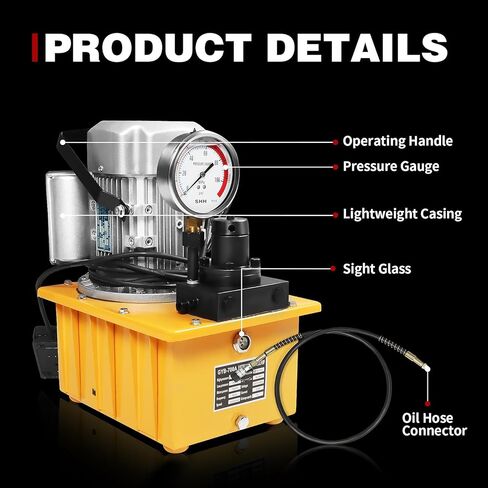 10000PSI 750 واط 220 فولت/380 فولت 7L مضخة هيدروليكية كهربائية مزدوجة التمثيل لوحة يدوية التعامل مع ماسورة زيت 3 متر in Kuwait