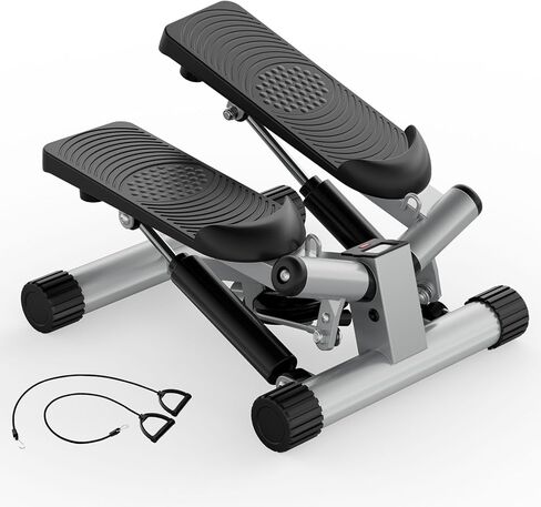 سويت كريسبي ميني ستاير ستيبرز مع أشرطة مقاومة للتمرين في المنزل، آلة ستيبر محمولة للتمرين لكامل الجسم، سعة 265 رطل in Kuwait