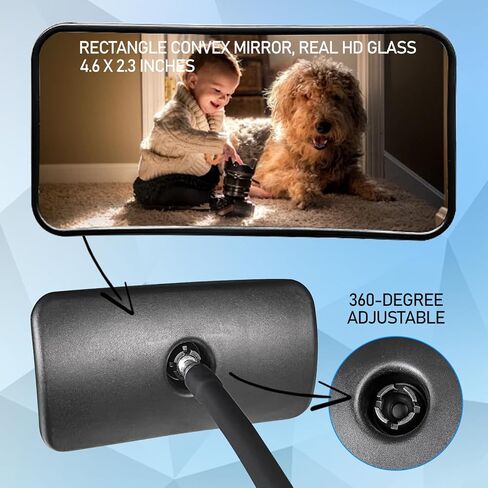 Clip On Security Cubicle Mirror, Computer Cubicle Office Desk Mirror to See Behind You, Convex Cubicle Mirror for Personal Safety and Security Desk Rear View Monitors or Anywhere (4.6" x 2.3") (1PCS) in Kuwait