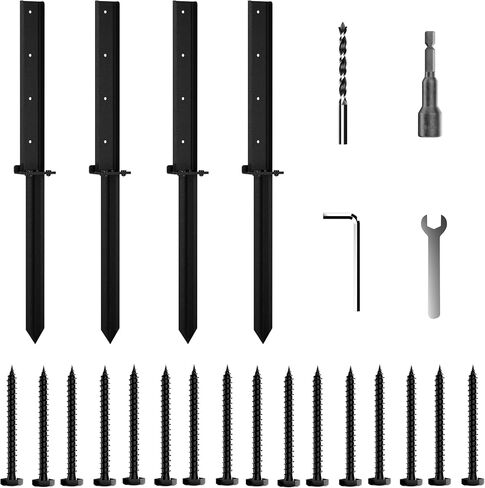 2 Pack Fence Post Anchor Repair Kit - The Ultimate Fence Repair Solution - Post Buddy Stabilizer and Ground Spike Features(mdz-2) in Saudi Arabia