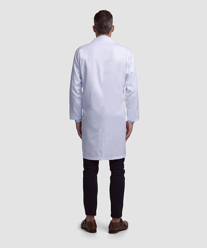 Professional Unisex 100% Cotton Lab Coat for Men and Women, Multiple Pockets, Classic Fit, Snap Closing, 40" Length in Saudi Arabia