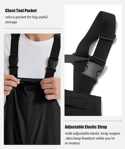 SWISSWELL Men's Heavy Duty Work Utility Rain Gear Suit Jacket and Rain Bibs Pants Waterproof for Fishing Sailing Boating in Kuwait