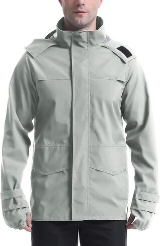 iCreek Rain Jacket Men's Lightweight with Hood Packable Waterproof Raincoat Breathable Antistorm Jacket Windbreaker in Saudi Arabia
