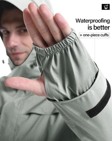 iCreek Rain Jacket Men's Lightweight with Hood Packable Waterproof Raincoat Breathable Antistorm Jacket Windbreaker in Saudi Arabia