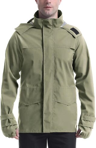 iCreek Rain Jacket Men's Lightweight with Hood Packable Waterproof Raincoat Breathable Antistorm Jacket Windbreaker in Kuwait