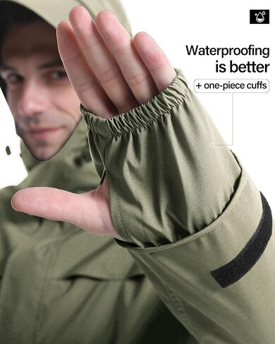 iCreek Rain Jacket Men's Lightweight with Hood Packable Waterproof Raincoat Breathable Antistorm Jacket Windbreaker in Kuwait