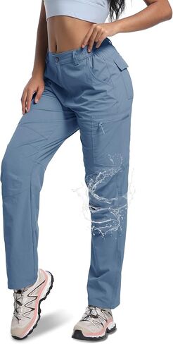 WENRONSTA Women's Hiking Pants Lightweight Quick Dry Waterproof UPF 50+ Camping Fishing Outdoor Work Cargo Pants in Kuwait