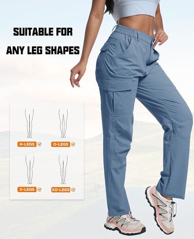 WENRONSTA Women's Hiking Pants Lightweight Quick Dry Waterproof UPF 50+ Camping Fishing Outdoor Work Cargo Pants in Kuwait