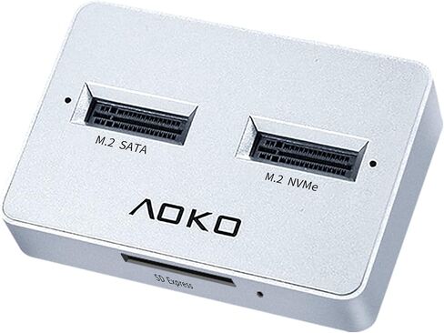 M.2 NVMe and SATA HDD/SSD Reader Adapter, External Hard Drive Reader for Universal NVMe SSD and 2.5/3.5 Inch SATA III Drives (Not Support Clone) in Saudi Arabia