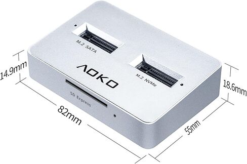 M.2 NVMe and SATA HDD/SSD Reader Adapter, External Hard Drive Reader for Universal NVMe SSD and 2.5/3.5 Inch SATA III Drives (Not Support Clone) in Saudi Arabia