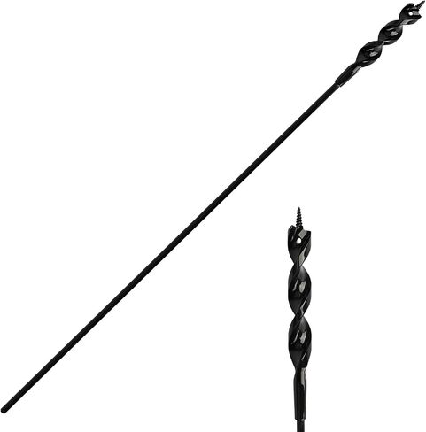 Flexible Installer Drill Bit for Pulling Wires Through Walls Ceilings and Sidewalks, 54-Inch Long, 3/4-Inch Auger with a Fish Eye Hole and Screw Point, 1/4" 3-Flat Anti-Slip Shank. in Kuwait