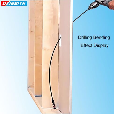 Flexible Installer Drill Bit for Pulling Wires Through Walls Ceilings and Sidewalks, 54-Inch Long, 3/4-Inch Auger with a Fish Eye Hole and Screw Point, 1/4" 3-Flat Anti-Slip Shank. in Kuwait