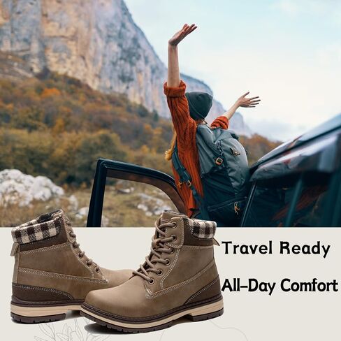 Womens Hiking Snow Winter Boots - Outdoor Waterproof Lightweight Ankle Boot Black 7 in Saudi Arabia