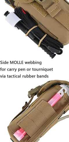 SABADO Tactical Blow Out Med Pouch Bleeder Emergency First Aid Kit MOLLE Clip Trauma Shears Tourniquet Holder Empty IFAK Pouch (Kit Not Included) Security Survival Gear in Saudi Arabia