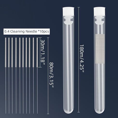 3D Printer Nozzle Cleaning Kit: 20-Pack 0.4mm Stainless Steel Nozzle Cleaner, 3D Printer Cleaning Needles for Creality Ender 3/K1/MK8/V6, No Clogger, Sturdy and Durable, Ease of Use, by 5APLUSREPRAP in Kuwait