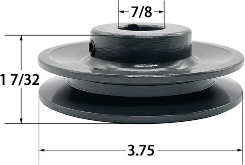 AK39-7/8 v Belt Pulley 3.75 inch OD, 7/8 Inch Bore,Cast Iron Material, AK Single Groove v Belt Pulleys for "A" or "4L" or "3L" Belts,AK39X7/8 Pulley in Kuwait