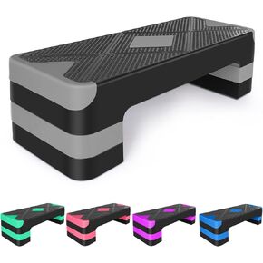 Adjustable Exercise Workout Aerobic Stepper Step Platform Trainer