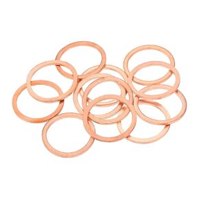 MECCANIXITY 52 Pcs Flat Copper Washers, 3x8x1mm Copper Upgraded Flat Metric Sealing Crush Ring Washers for Hydraulic Fittings Screw Bolt Nut Electronic Repair