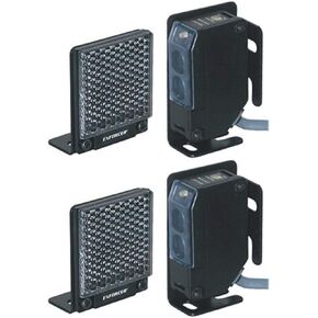 Seco-Larm E-931-S35RRQ NIR Reflective Photoelectric Sensor (Pack of 2); For outdoors gates, garage doors, etc; Weatherproof (IP66) construction for indoor/outdoor usage; Adjustable sensing distance