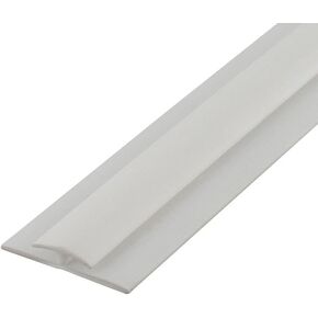 Outwater Plastic H Channel Fits Material 1/16 Inch Thick White Styrene Divider Moulding 8 Foot Length Pro Pack (Pack of 5, 40 Feet Total)