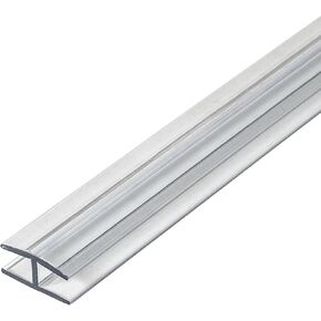 Outwater Plastic H Channel Fits Material 1/4 Inch Thick Clear Butyrate Divider Moulding 8 Foot Length Pro Pack (Pack of 5, 40 Feet Total)