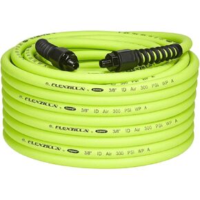 Flexzilla Pro Air Hose, 3/8 in. x 100 ft., Heavy Duty, Lightweight, Hybrid, ZillaGreen - HFZP38100YW2
